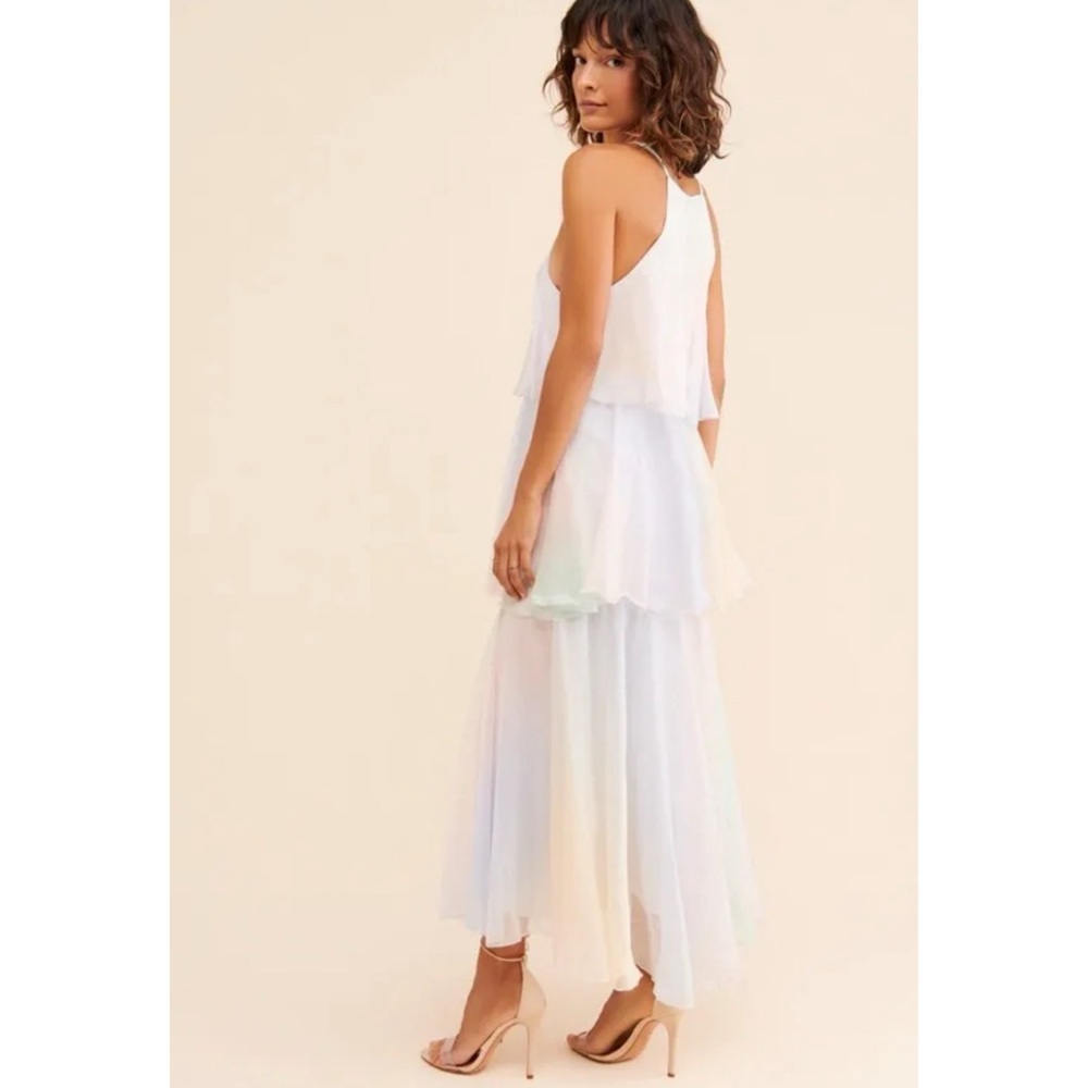 Free People OPT Elena Pastel Tiered Maxi Dress - Picture 2 of 8